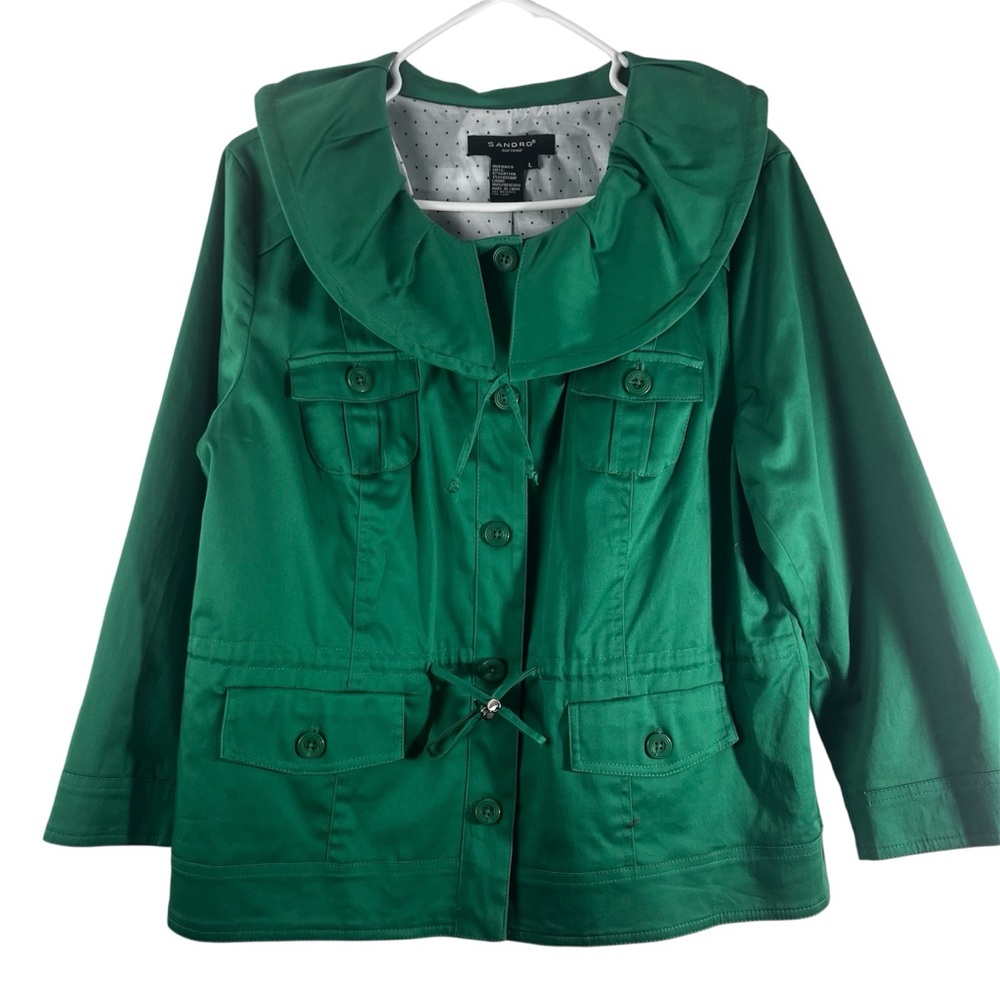 NWOT Sandro Emerald Utility Jacket Size Large
